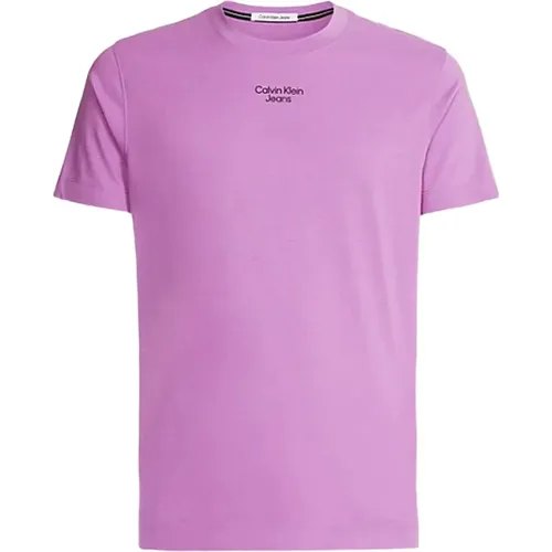 Plain T-shirt for Men , male, Sizes: XS, XL, S, 2XL, M - Calvin Klein Jeans - Modalova