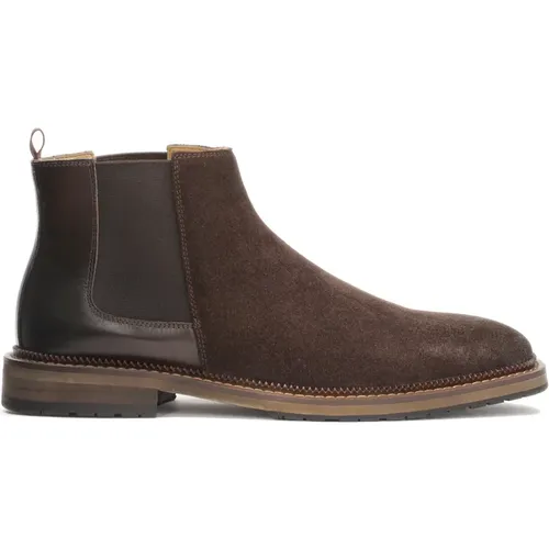 Braune Wildleder & Leder Chelsea Boots , Herren, Größe: 40 EU - Kazar - Modalova