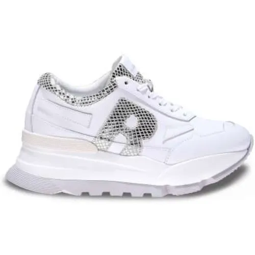 Leather Glitter Sneakers Silver , female, Sizes: 7 UK, 6 UK, 2 UK, 5 UK, 3 UK - Rucoline - Modalova