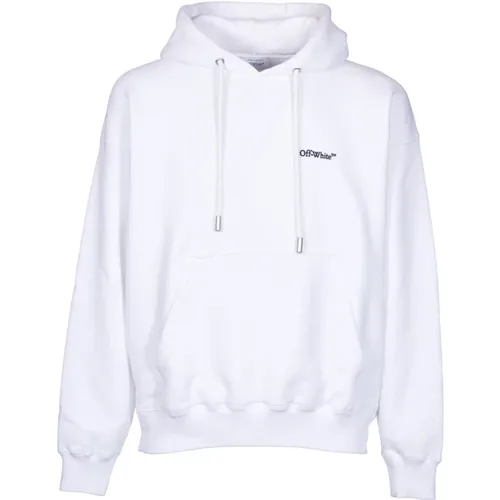Off , Embroidered Logo Cotton Sweatshirt , male, Sizes: S - Off White - Modalova