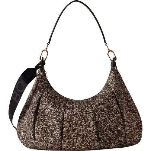 Hobo Bag in Natural/ Leather , female, Sizes: ONE SIZE - Borbonese - Modalova