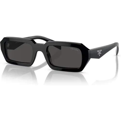 Dark Grey Sunglasses , female, Sizes: 52 MM - Prada - Modalova