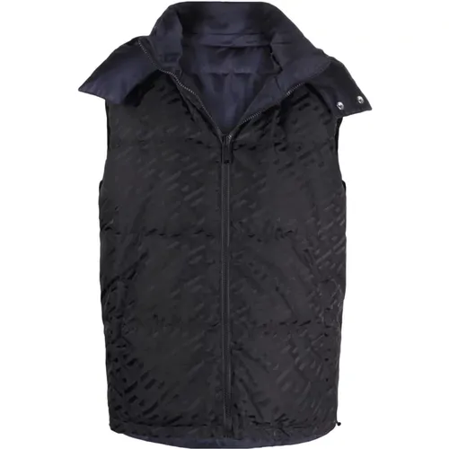 Reversible Greca Gilet , male, Sizes: M - Versace - Modalova