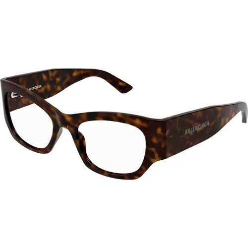 Stilvolle Brille Bb0333O Farbe 002,Braun/Havanna Optische Brille, vielseitiger Stil,Klassische Schwarze Optische Brille,Glasses - Balenciaga - Modalova