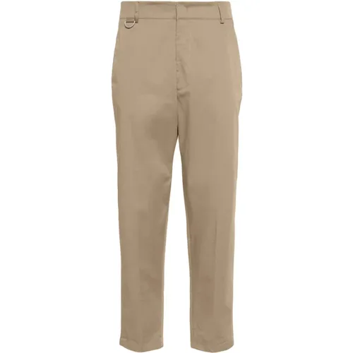 Cotton Twill Pants , male, Sizes: W30, W33, W38, W31, W32 - Low Brand - Modalova