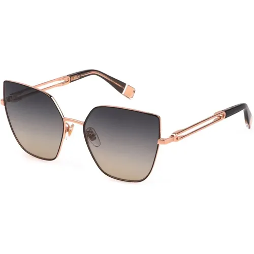 Stylish Sunglasses with Orange Gradient Lenses , female, Sizes: 58 MM - Furla - Modalova