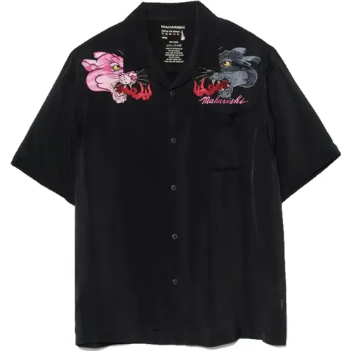 Dual Phanters Camp Collar Shirt , Herren, Größe: L - Maharishi - Modalova