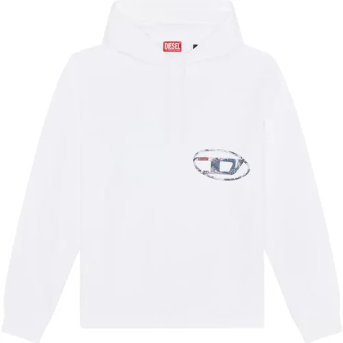 Planet Logo Hoodie , male, Sizes: L - Diesel - Modalova