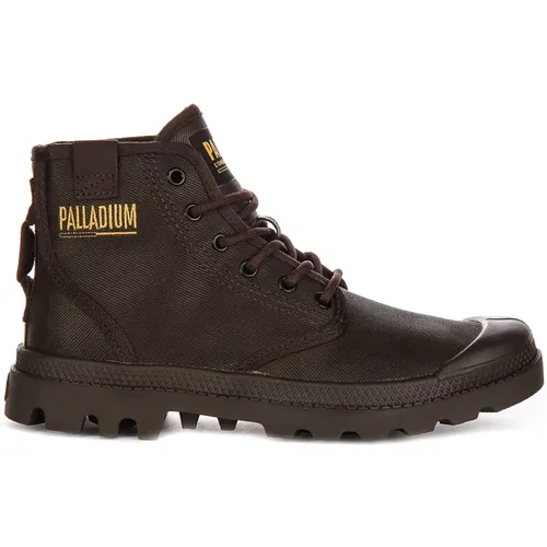 Coated Hi Ankle Boots in Cocoa , male, Sizes: 8 UK, 12 UK, 10 1/2 UK, 6 UK, 3 UK, 4 UK, 7 UK - Palladium - Modalova