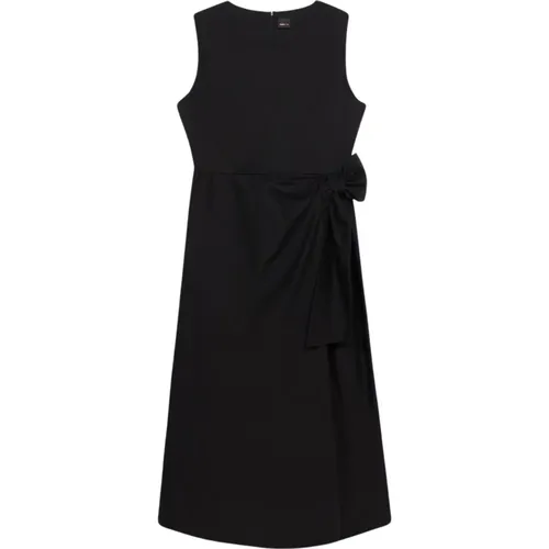 Midi Kleid mit Schleife , Damen, Größe: XS - Oltre - Modalova