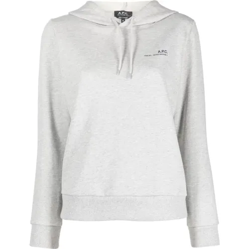 Logo Sweatshirt with Hood , female, Sizes: L - A.p.c. - Modalova