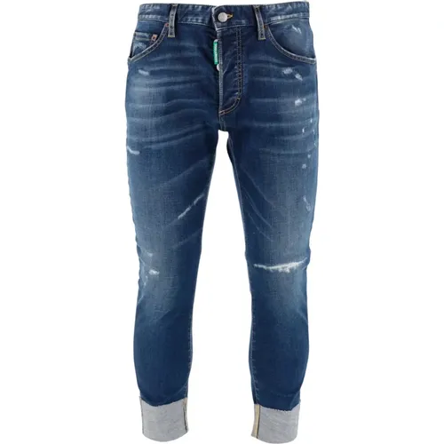 Slim-Fit Denim Jeans , Herren, Größe: S - Dsquared2 - Modalova