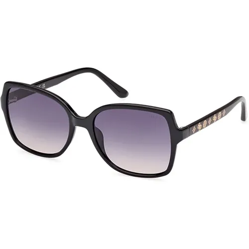 Schwarze Sonnenbrille mit Verlaufslinse,Stilvolle Sonnenbrille Braun Verlaufslinse - Guess - Modalova