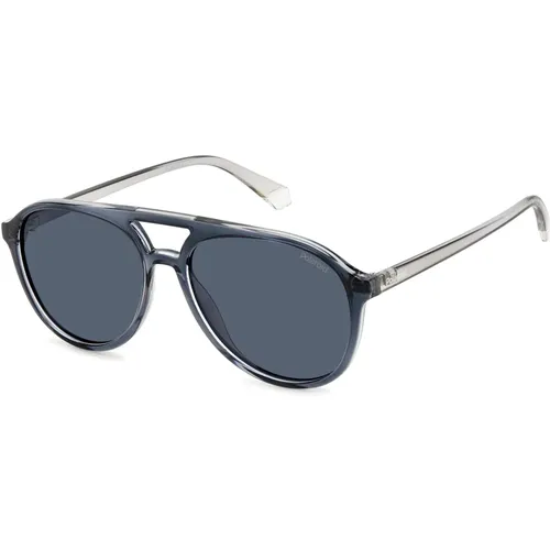 Grey Blue Sunglasses , unisex, Sizes: 56 MM - Polaroid - Modalova