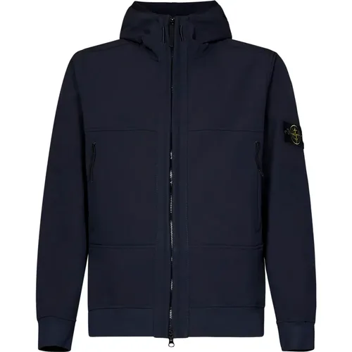 Coats with Hood and Zip , male, Sizes: S, XL, L, 2XL, M - Stone Island - Modalova