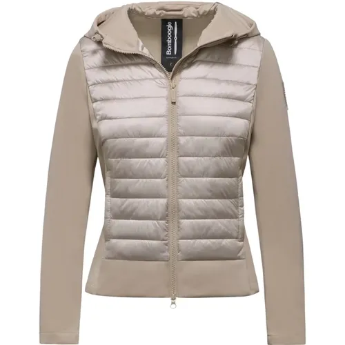 Two Material Synthetic Filled Jacket , female, Sizes: L, S, M, XL, 2XL, XS - BomBoogie - Modalova