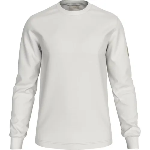 Cream Sweater Honeycomb Knit Long Sleeve , male, Sizes: XL, S, 2XS, L, XS, M - Calvin Klein - Modalova