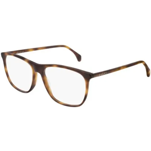 Gg0554O Havana Transparent Glasses , unisex, Sizes: 57 MM - Gucci - Modalova
