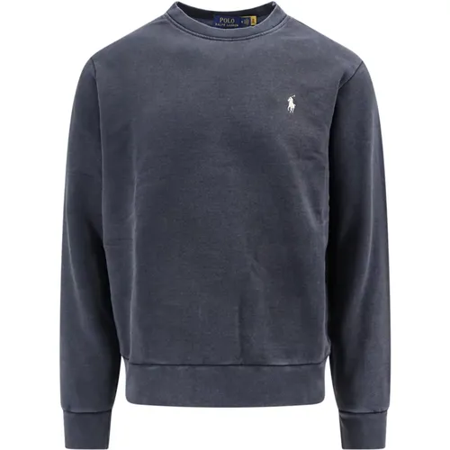 Grey Sweatshirt with Logo Embroidery , male, Sizes: S - Ralph Lauren - Modalova
