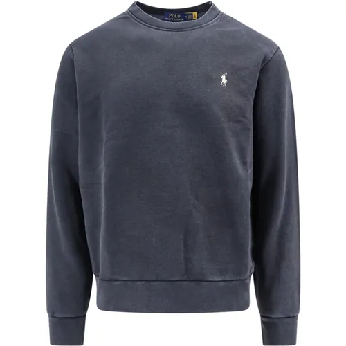 Grey Sweatshirt with Logo Embroidery , male, Sizes: S, XL - Ralph Lauren - Modalova