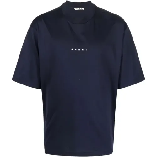Logo Blublack Herren T-Shirt , Herren, Größe: XL - Marni - Modalova