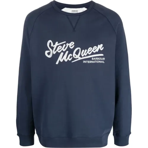 Logo-Print Sweater , male, Sizes: M, L, XL - Barbour - Modalova