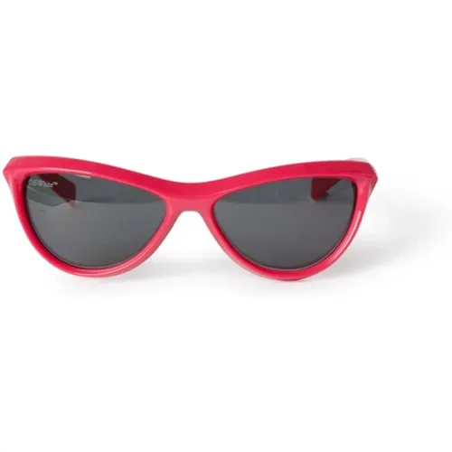 Atlanta Cat-Eye Sunglasses , unisex, Sizes: 59 MM - Off White - Modalova
