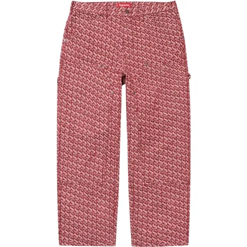 Rote Denim Malerhose mit Doppelknie - Supreme - Modalova