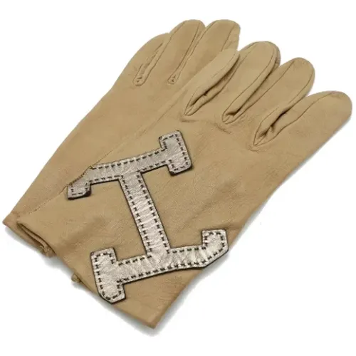 Pre-owned Leather gloves , female, Sizes: ONE SIZE - Hermès Vintage - Modalova