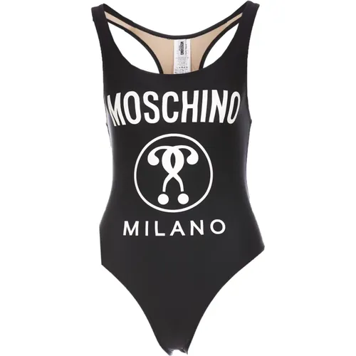 Double Question Mark Swimsuit , female, Sizes: L, 2XL - Moschino - Modalova