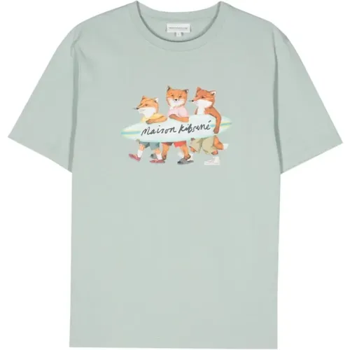 T-Shirts , Herren, Größe: XS - Maison Kitsuné - Modalova
