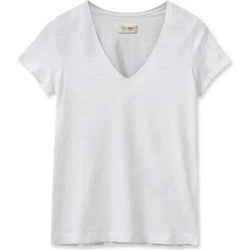 Classic V-Neck Tee , female, Sizes: XS, L - MOS MOSH - Modalova