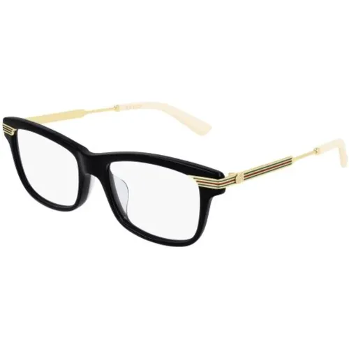 Gold Transparent Glasses , unisex, Sizes: 52 MM - Gucci - Modalova