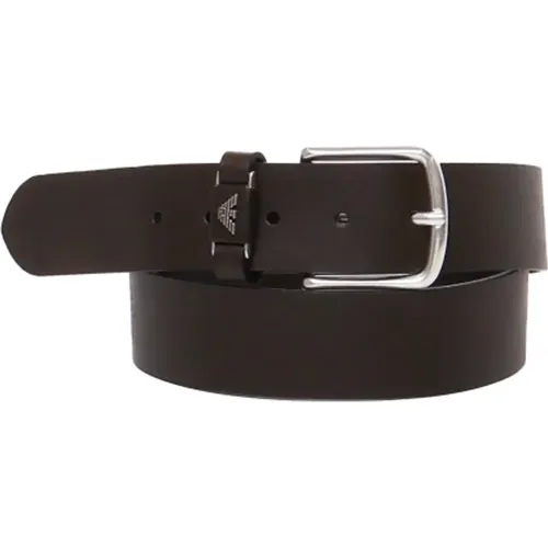 Logo Buckle Leather Belt , male, Sizes: 95 CM, 100 CM - Emporio Armani - Modalova