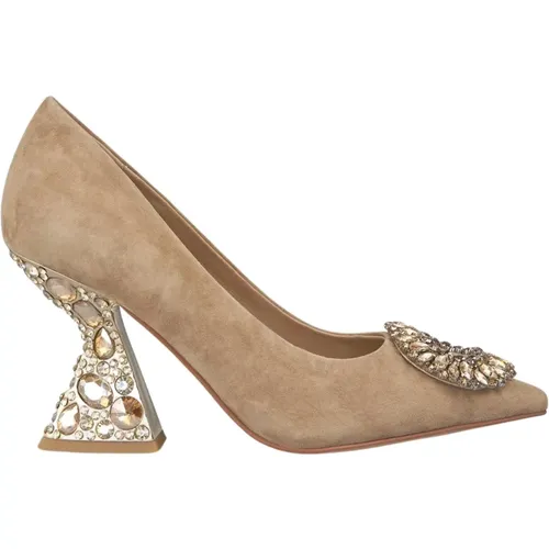 Embellished heeled shoe , female, Sizes: 4 UK, 3 UK, 7 UK, 5 UK, 2 UK, 6 UK, 8 UK - Alma en Pena - Modalova