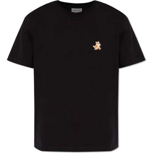 T-Shirt mit Logo , Herren, Größe: L - Maison Kitsuné - Modalova