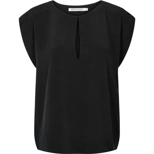 Elegante Schwarze Rosalyn Bluse , Damen, Größe: L - Rabens Saloner - Modalova