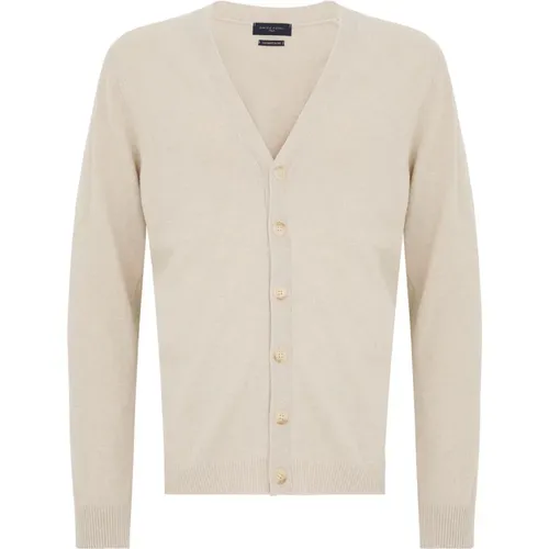 Button cardigan in wool, , male, Sizes: 2XL, M, XL, L - Daniele Fiesoli - Modalova