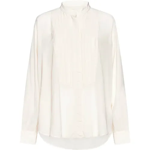 Pleated Band Collar Shirt , female, Sizes: XS, S, M - Isabel marant - Modalova