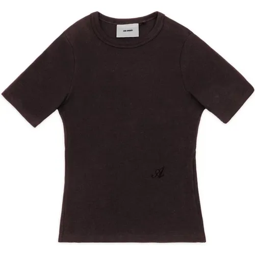 Signatur Slim Rib T-Shirt , Damen, Größe: M - Axel Arigato - Modalova