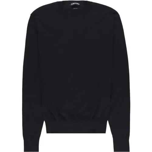 Cotton Crew-Neck Sweater , male, Sizes: XL, M, L - Tom Ford - Modalova