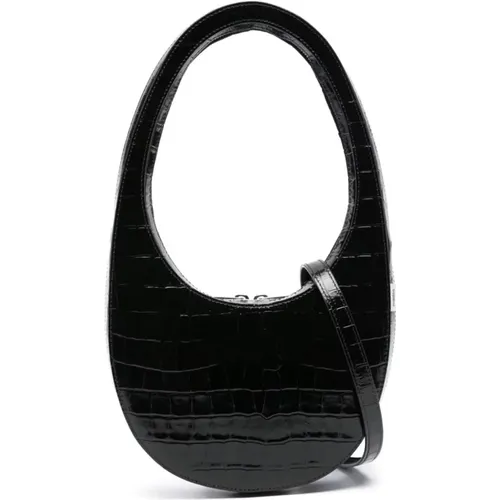 Swipe Leather Bag - Crocodile Texture , female, Sizes: ONE SIZE - Coperni - Modalova