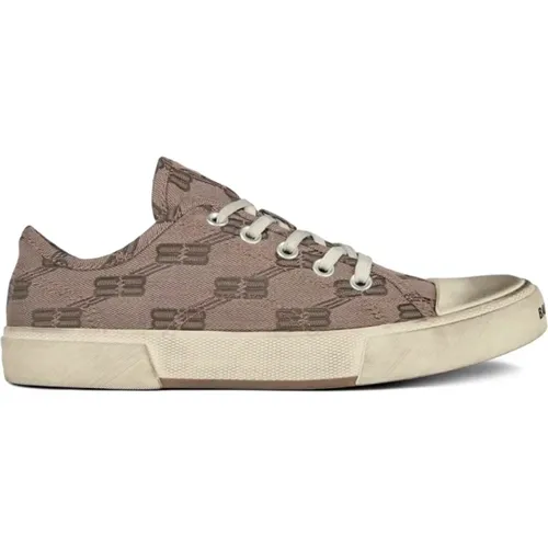 Monogram Low Sneakers Dunkel Mink Grau , Herren, Größe: 42 EU - Balenciaga - Modalova