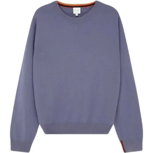 Kaschmir Lila Pullover Gerippter Kragen - PS By Paul Smith - Modalova