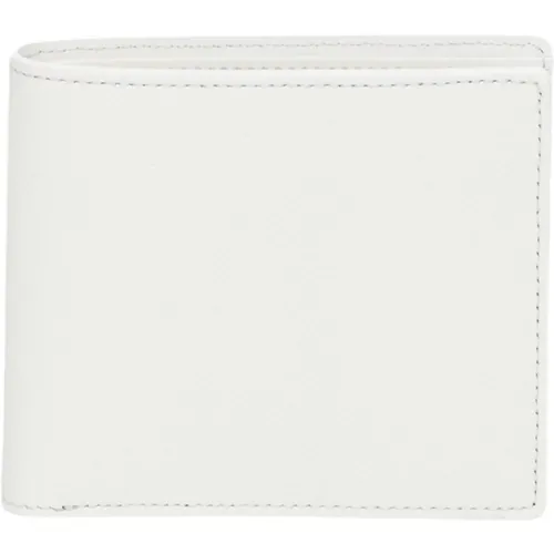 Weiße Ss23 Herren Geldbörse,Bi-Fold Geldbörse aus genarbtem Leder mit ikonischen Nähten - Maison Margiela - Modalova