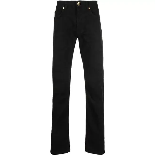 Schwarze Dehnungs -Jeans , Herren, Größe: W31 - Versace - Modalova