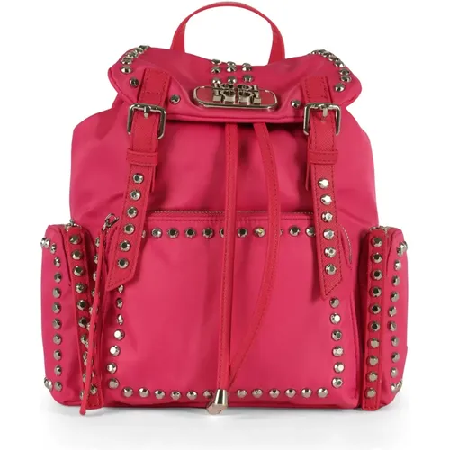 Studded Technical Fabric Backpack , female, Sizes: ONE SIZE - La Carrie - Modalova