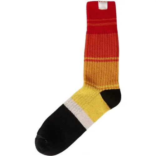 Mutige Colourblock Socken , Herren, Größe: M - Marni - Modalova