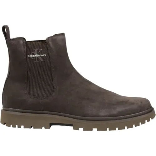 Wildleder Chelsea Stiefel Herren Herbst/Winter , Herren, Größe: 43 EU - Calvin Klein Jeans - Modalova