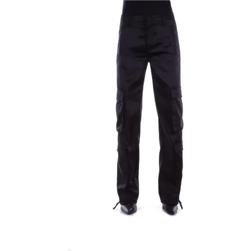 Zipper Trousers , female, Sizes: W27, W28 - Dondup - Modalova